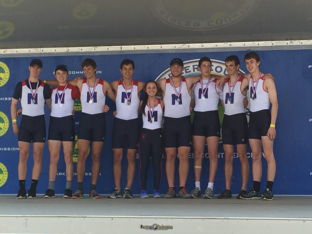 Mercer Boys 8 with coxswain Mid-Atlantic Youth Championships