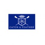 catch and feather blue background